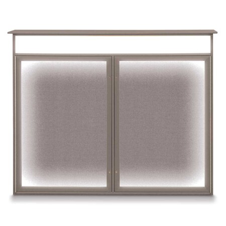 United Visual Products Open Faced Traditional Rounded Corkboard UV645ARC-GOLD-PEARL